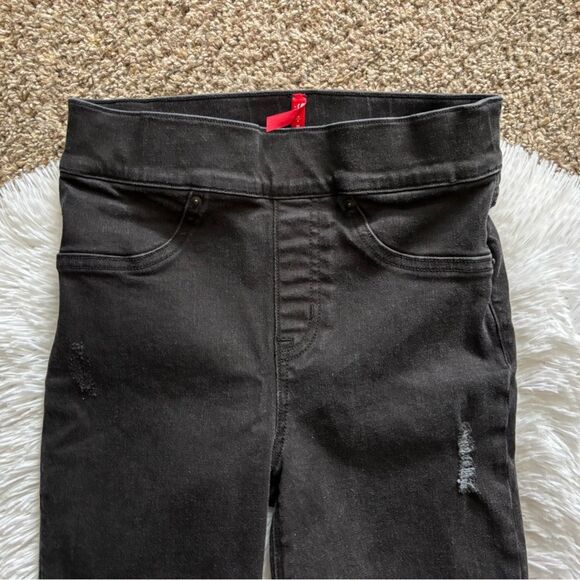 Spanx Pull On Jeans Stretchy Elastic Waist Black Womens Size XS - Picture 3 of 8